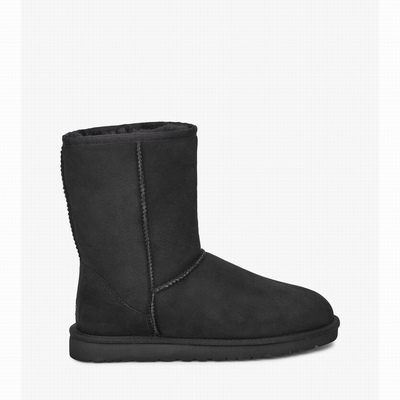 Botas UGG Classic Short Homem Pretas | PT-CWRVN